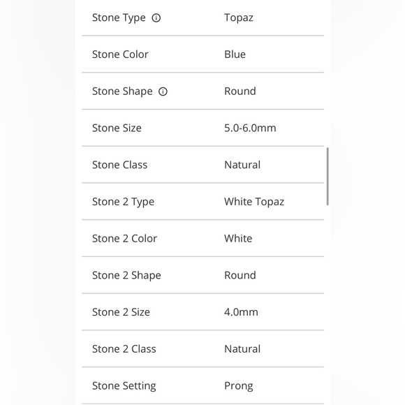 Blue and White Topaz Three Stone Pendant in Sterling Silver - Picture 6 of 7